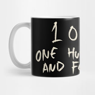 Hand Drawn Letter Number 104 One Hundred And Four Mug